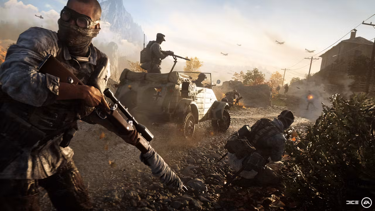 battlefield 6 first impressions gameplay screenshot showing large-scale combat and explosions